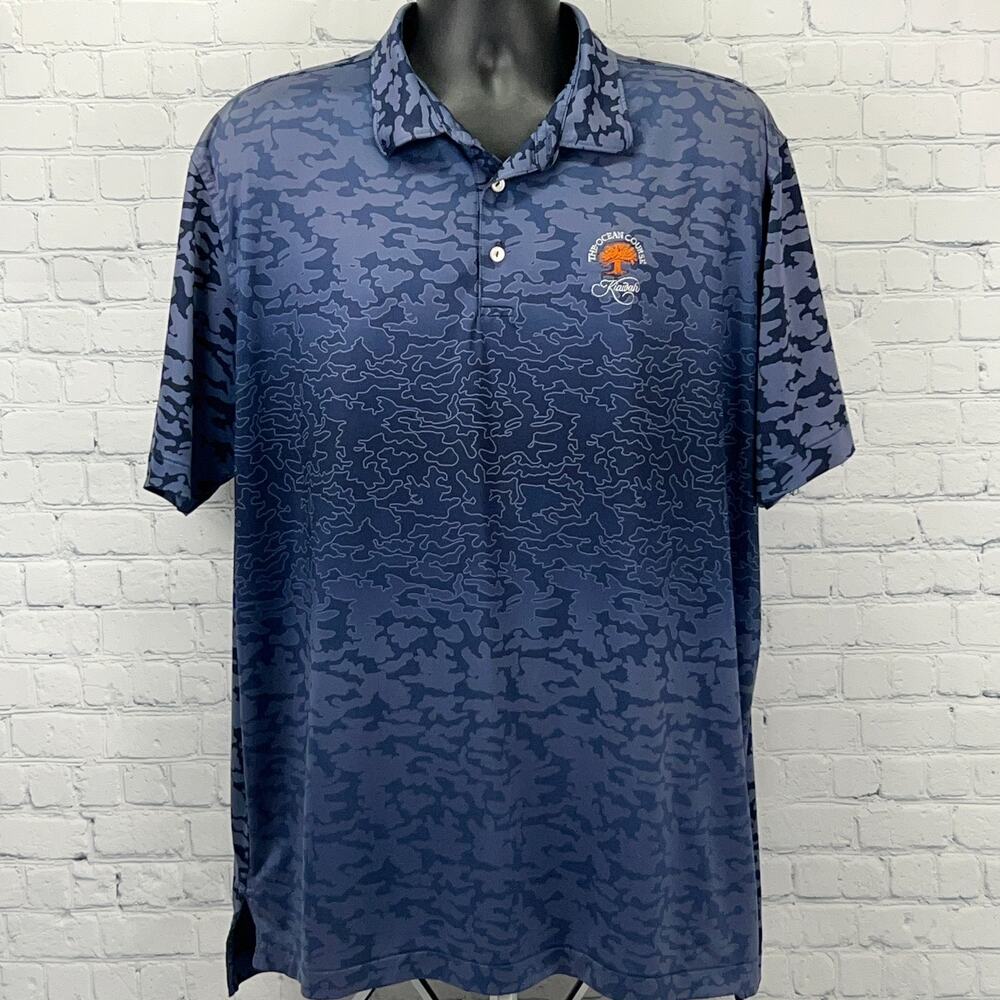 Peter Millar Summer Comfort Polo XL X-Large Camo Kiawah Ocean Course Golf Shirt